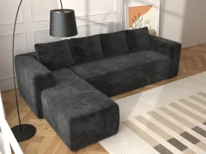 L-Shaped Cloud Sectional Sofa, Modern Modular Couch with Deep Seat, Upholstered Furniture for Living Room Bedroom, No Assembly